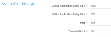 Connection Settings Connection Settings