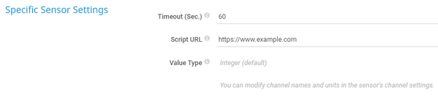 Specific Sensor Settings