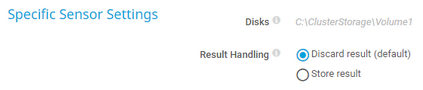 Specific Sensor Settings Specific Sensor Settings