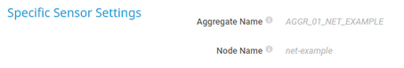 Specific Sensor Settings Specific Sensor Settings