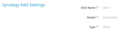 Synology NAS Settings Synology NAS Settings